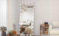 Hollywood LED Full Body Mirror with Lights Extra Large Full Length Vanity Mirror with 3 Color Mode Lights, Vertical Horizontal Hanging Aluminum Framed Mirror, 72 x 36 Inch, Silver - DTYStore