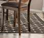 Set of 2pc Counter Height Chairs Dining Room Walnut Finish Solid wood Dark Chocolate Fabric Upholstered Modern Chair - DTYStore
