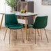 Aufurr Modern Velvet Dining Chair, Set of 2, Green - DTYStore