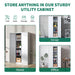 71"H Metal Garage Storage Cabinet, White Tool Steel Locking Cabinet with Doors and 3 Adjustable Shelves, Tall Cabinets for Garage Storage Systems Lockable File Cabinet for Home Office,Classroom,Pantry - DTYStore