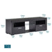 Black morden TV Stand with LED Lights,high glossy front TV Cabinet,can be assembled in Lounge Room, Living Room or Bedroom,color:Black - DTYStore