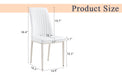6 Dining Chair Set, White Dining Chair Set, PU Material High Back Seat and Sturdy White Leg Chair for Dining Room, Kitchen & Living Room c-010 - DTYStore
