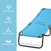 Outsunny Folding Chaise Lounge Pool Chairs, Outdoor Sun Tanning Chairs with 5-Level Reclining Back, Steel Frame for Beach, Yard, Patio, Sky Blue - DTYStore