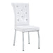 Set of 2,Retro alligator skin Upholstered dining chairs,with Crystal buckle design and Faux Leather design,a touch of elegance and mystery to the dining area,Electroplated metal legs - DTYStore