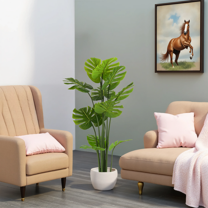 57' Artificial Monstera Deliciosa Plant with Pot Default -DTYStore