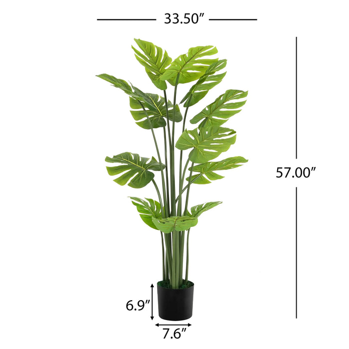 57' Artificial Monstera Deliciosa Plant with Pot Default -DTYStore