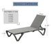 Patio Chaise Lounge Outdoor Aluminum Polypropylene Chair with Adjustable Backrest, Poolside Sunbathing Chair for Beach,Yard,Balcony (Gray, 2 Lounge Chairs) - DTYStore