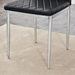 Modern Style Dining Chairs Set of 6 in Black, Essential for Minimalist Homes.Meeting Family Dining Needs,PU Material Seat,Silver Metal Legs,Blending into Various Home Environments.W1151107275 - DTYStore