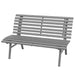 Outsunny 48.5' Garden Bench, Outdoor Patio Bench, Lightweight Aluminum Park Bench with Slatted Seat for Lawn, Park, Deck, Gray - DTYStore