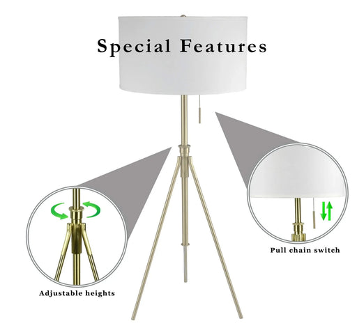 58' - 72'H Adjustable Tripod Floor w/ KD Shade (1PCS/CTN) (1.78/9.9) Default -DTYStore