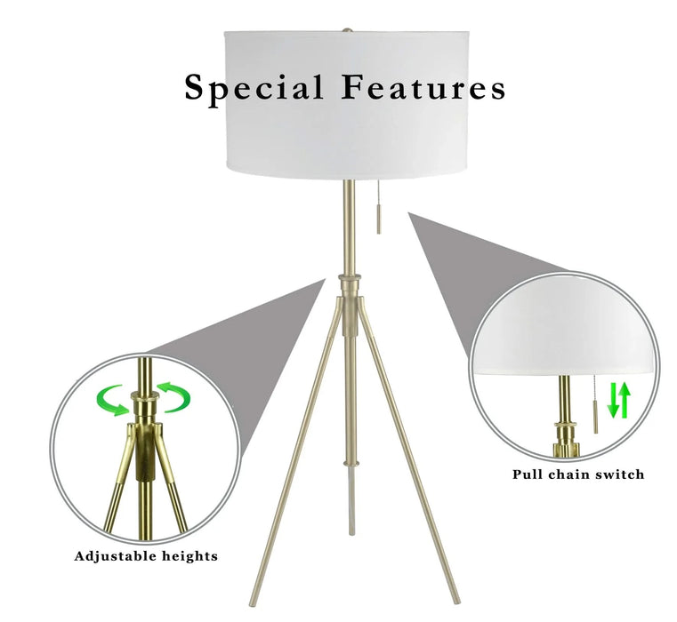 58' - 72'H Adjustable Tripod Floor w/ KD Shade (1PCS/CTN) (1.78/9.9) Default -DTYStore