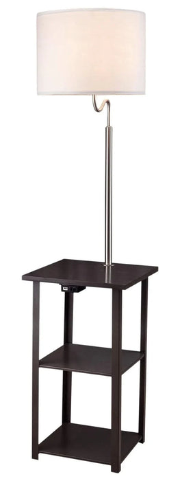 58' Squared Sofa Side Shelves Table Lamp w/ Power Station (1.14/14.96) Default -DTYStore