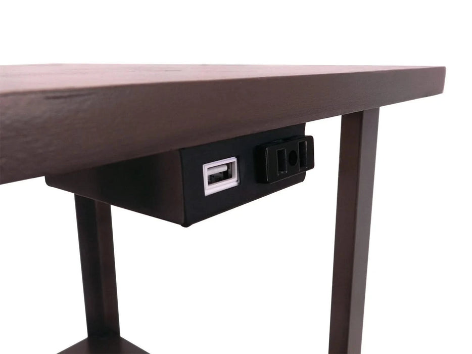 58' Squared Sofa Side Shelves Table Lamp w/ Power Station (1.14/14.96) Default -DTYStore