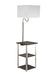 58' Tall' Dru' Square Side Table Floor Lamp with Charging and USB Port, Silver Default -DTYStore