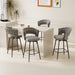 360°Swivel Bar Chairs set of 2, equipped with soft cushioned backrest counter stool, metal leg modern luxury kitchen chair, suitable for family dining, kitchen island - DTYStore