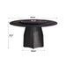59.05' Round Marble Dining Table with Black Textured Solid Wood Base, Artificial Marble for 6-8 People, 31.5'Black Artificial Stone Turntable,Black (Dining Table Only) Default -DTYStore