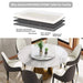 59.05' Round Marble Dining Table with Bronze Iron Metal Base, Artificial Marble for 6-8 People, 31.5'White Artificial Stone Turntable,White (Dining Table Only) Default -DTYStore