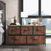 Dresser for Bedroom Storage Drawers Fabric Storage Tower with 5 Drawers, Chest of Drawers with Fabric Bins - DTYStore