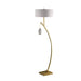 59' In Contemporary Dual Gold Arc W/ Hanging Pendelum Lamp Metal Floor Lamp Default -DTYStore