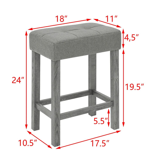 59 Inch Bar Table, Dining Table, Sofa Table with Power Outlet, 3 Upholstered Stools, 4 Piece Bar Table and Chair Set for Living Room, Dining Room, Kitchen Default -DTYStore