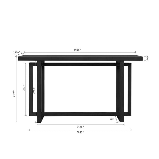 59' Narrow Console Table - MDF Entryway Sofa Table for Hallway, Living Room, Foyer with Space-Saving Design Default -DTYStore