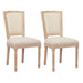 Upholstered Fabrice French Dining Chair,Set of 2,Beige - DTYStore