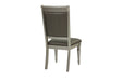 Luxury Silver Accent Tufted Upholstered Chairs Set of 2 Dining Side Chairs - DTYStore
