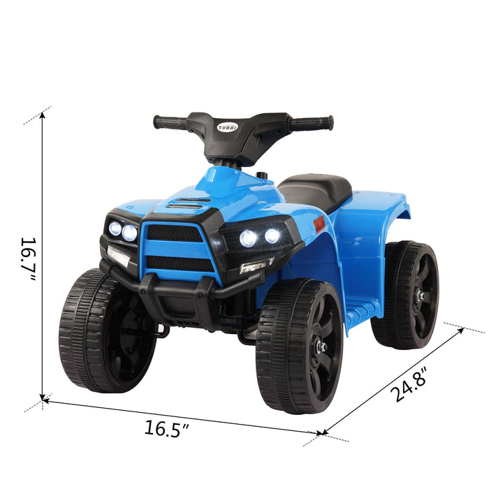 Kids Electric ATV Quad Ride On Car Toy - Blue - DTYStore