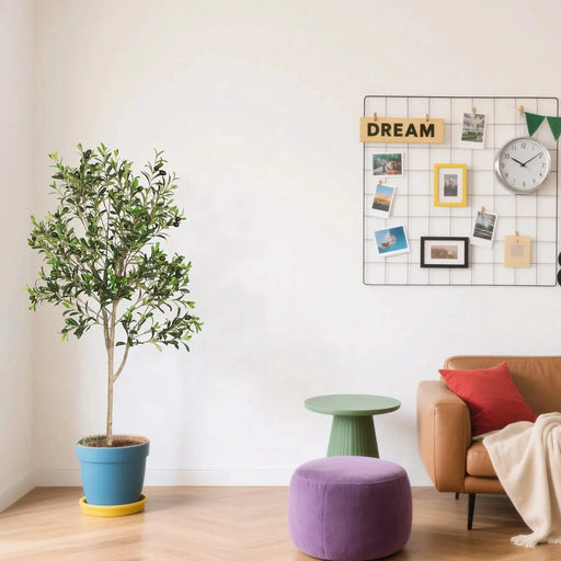 5FT Assembled Artificial Tree Olive Tree with Branches and Fruits Faux Greenery for Indoor Home and Office Decoration 1pc/set Default -DTYStore