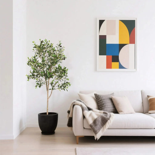 5FT Assembled Artificial Tree Olive Tree with Branches and Fruits Faux Greenery for Indoor Home and Office Decoration 1pc/set Default -DTYStore