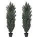 5FT Detachable Artificial Green Cypress Tree Realistic Tall Faux Plant for Indoor and Outdoor Decoration 2pcs/set Default -DTYStore