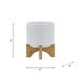 5' CHEVRON PLANTER W/ STAND, WHITE Default -DTYStore