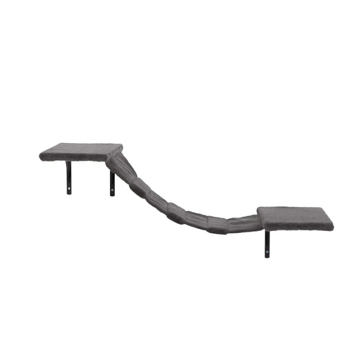 5 Pcs Multi-Level Wall-Mounted Indoor Cat Tree Furniture with Scratching Board, Condo, Perches, Bridge for Indoor Cats, Gray Default -DTYStore