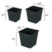 5' Square Nursery Plant Pot - Garden Plastic Pots with Drainage (5-Pack) Default -DTYStore
