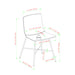 Modern Upholstered Dining Chair with Metal X Base, Set of 2, Black - DTYStore