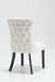 Velvet Upholstered Dining Chairs High-end Tufted Wingback Dining Side Chair with Nailhead Solid Wood Legs, Contemporary Nikki Collection Modern Style for Kitchen set of 2 - DTYStore