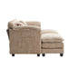 UNITED WE WIN Chenille fabric, solid construction, the overall structure of the sofa is stable, detachable armrests, two foot stools and two-seat sofa with side pockets