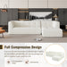 112.2*74" Modular Modular Combination Living Room Sofa Set, Modern Minimalist Sofa, Living Room Upholstered Sofa Bed, Bedroom, 2pcs Computer Free Combination, L-Shaped,Beige - DTYStore