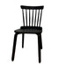 Dining Chairs Set of 2, Farmhouse Wooden Spindle Back Kitchen Chairs, Windsor Dining Chairs for Kitchen and Dining Room, Black.Solid Wood Slat Back Windsor Chair (Set of 2) - DTYStore