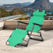 Tanning Chair, 2-in-1 Beach Lounge Chair & Camping Chair w/ Pillow & Pocket, Adjustable Chaise for Sunbathing Outside, Patio, Poolside, Green - DTYStore