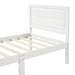 Wood Platform Bed Twin Bed Frame Mattress Foundation with Headboard and Wood Slat Support (White) - DTYStore