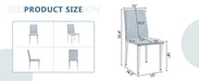 Four Light Gray PU dining chairs, simple and versatile, comfortable and accompanied. Exquisite and versatile dining chairs unlock a comfortable new experience.(Set of 4) - DTYStore