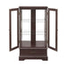 Glass Cabinet Lighted Glass Cabinet Curio Display Cabinet with Adjustable Glass Shelves 2 Doors and 1 drawer Cabinet Bulb Included Cherry - DTYStore