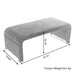 New Boucle Fabric Loveseat Ottoman Footstool Bedroom Bench Shoe Bench With Gold Metal Legs,Black - DTYStore