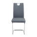 Modern Dining Chairs Set of 4, Side Dining Room/Kitchen Chairs, Faux Leather Upholstered Seat and Metal Legs Side Chairs, Grey - DTYStore