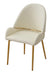 Dining Chair with PU Leather Beige color metal legs (Set of 2) - DTYStore