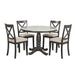 Orisfur. 5 Pieces Dining Table and Chairs Set for 4 Persons, Kitchen Room Solid Wood Table with 4 Chairs - DTYStore