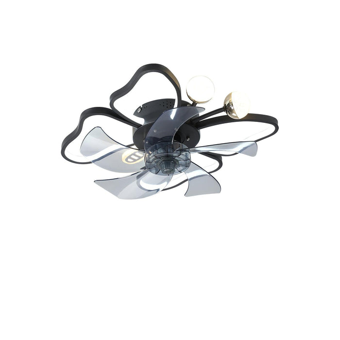 19.7 Inch Light Ceiling Fan with Lights Remote Control with Modern Butterfly Design Styling, Black, Fan for Bedroom, Living Room, Timing Function, Noiseless, Children's Favorite - DTYStore