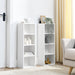 8-Tier Media Tower Rack, CD DVD Slim Storage Cabinet with Adjustable Shelves, Tall Narrow Bookcase Display Bookshelf for Home Office,Multi-functional double-decker bookcase - DTYStore