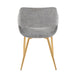 Margarite Contemporary Dining/Accent Chair in Gold Metal and Grey Fabric by LumiSource - Set of 2 - DTYStore